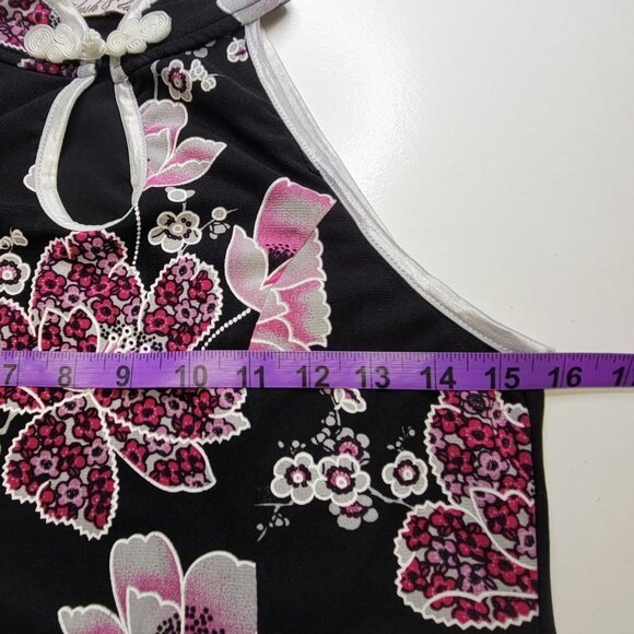 Chinese Mandarin Collar Dress Chinese Cheongsam Style Sleeveless- Size S/M - Picture 8 of 14